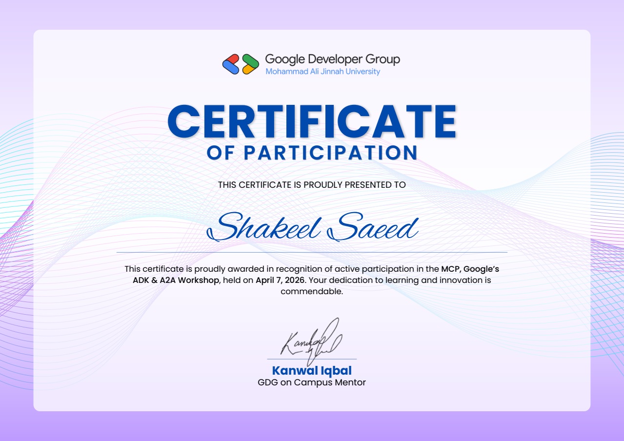 Getting Started With MCP, Google’s ADK & A2A – GDG Kolachi